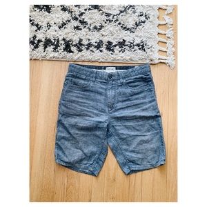 Timberland // Navy Linen Straight Shorts